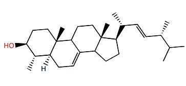 (22E,24R)-4a,24-Dimethyl-5a-cholesta-7,22-dien-3b-ol