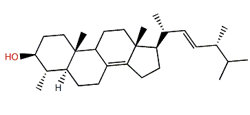(24R)-4a,24-Dimethyl-5a-cholesta-8(14),22-dien-3b-ol