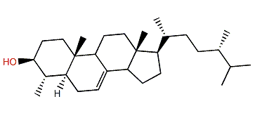 (24S)-4a,24-Dimethyl-5a-cholest-7-en-3b-ol
