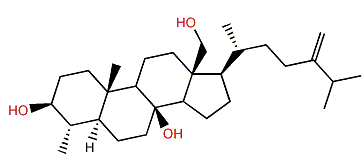 4a,24-Dimethyl-5a-cholest-24(28)-en-3b,8b,18-triol