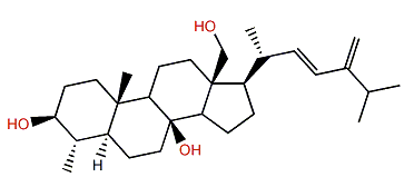 (22E)-4a,24-Dimethyl-5a-cholesta-22,24(28)-dien-3b,8b,18-triol