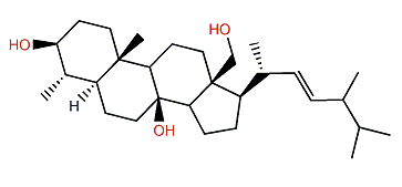 (22E)-4a,24-Dimethyl-8b,18-dihydroxy-5a-cholest-22-en-3b-ol