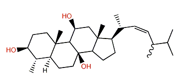 (22Z,24xi)-4a,24-Dimethyl-5a-cholest-22-en-3b,8b,11b-triol