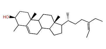 4-Methyl-24-ethyl-cholesta-5,24(28)-dien-3b-ol