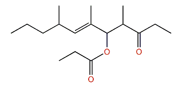 4,6,8-Trimethyl-5-(propanoyloxy)-6-undecen-3-one
