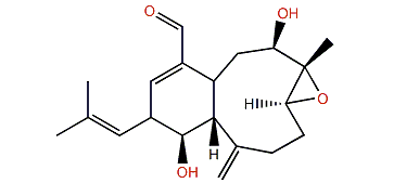 5,6-Epoxy-7,13-dihydroxy-2-methylene-12-(2-methyl-1-propenyl)-6-methylbicyclo[7.4.0]tridec-10-ene-10-carboxaldehyde