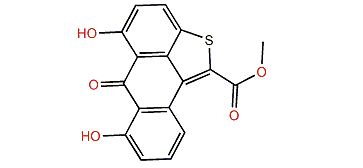 5,7-Dihydroxy-1-methoxycarbonyl-6-oxo-6H-anthra[1,9-bc]thiophene