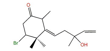 5-Bromo-3-(3-hydroxy-3-methylpent-4-enylidene)-2,4,4-trimethylcyclohexanone