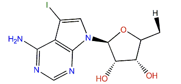 4-Amino-7-(5'-deoxyribos-1'a-yl)-5-iodo-pyrrolo[2,3-d]pyrimidine