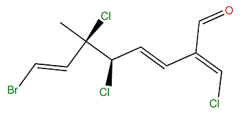 (3E,5R,6R,7E)-8-Bromo-5,6-dichloro-2-chloromethylene-6-methyl-3,7-octadienal