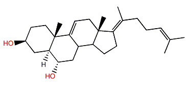5a-Cholesta-9(11),17(20),24-trien-3b,6a-diol