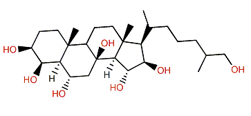 5a-Cholestane-3b,4b,6a,8,15a,16b,26-heptol
