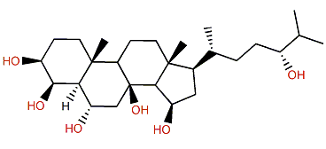 (24S)-5a-Cholestane-3b,4b,6a,8,15b,24-hexol