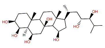 (23R,24S)-5a-Cholestane-3b,4b,6b,8b,15b,23,24-heptol