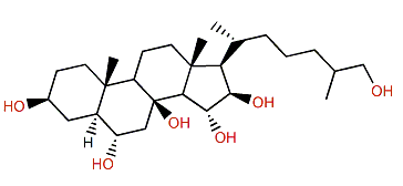 5a-Cholestane-3b,6a,8,15a,16b,26-hexol