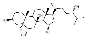 (24S)-5a-Cholestane-3b,6a,8,15a,24-pentol
