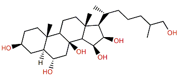 5a-Cholestane-3b,6a,8,15b,16,26-hexol