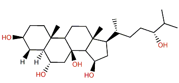 (24S)-5a-Cholestane-3b,6a,8,15b,24-pentol