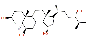 (24S)-5a-Cholestane-3b,6b,15a,24-tetrol
