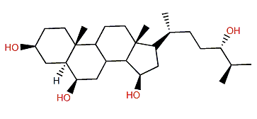 (24S)-5a-Cholestane-3b,6b,15b,24-tetrol