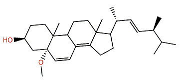 (22E,24S)-5a-Methoxy-24-methylcholesta-6,8(14),22-trien-3b-ol