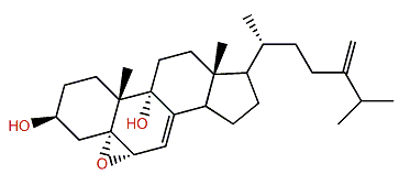 5a,6a-Epoxycholesta-7,24(28)-dien-3b,9a-diol