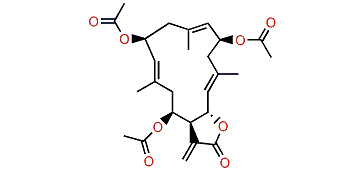 (E,E,E)-6,10,14-Triacetoxy-3,7,11,15(17)-cembratetraen-16,2-olide
