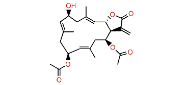 (E,E,E)-6,10-Diacetoxy-14-hydroxy-3,7,11,15(17)-cembratetraen-16,2-olide