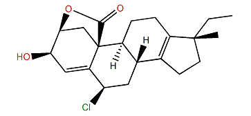 6b-Chloro-3b-hydroxy-17-methyl-17a-pregna-4,13-dien-10,2-carbolactone