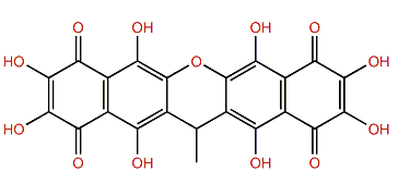 7,7'-Anhydroethylidene-6,6'-bis(2,3,7-trihydroxynaphthazarin)