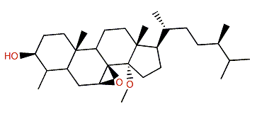 7,8-Epoxy-14-methoxy-4-methylergostan-3-ol
