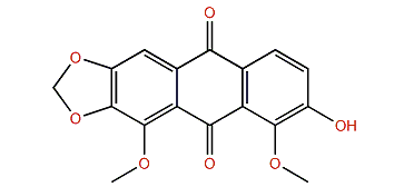 7-Hydroxy-1,8-dimethoxy-2,3-methylenedioxyanthraquinone