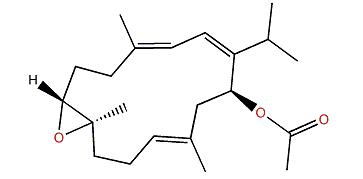 (1E,3E,7R,8R,11E,14R)-14-Acetoxy-3,4-epoxycembra-1,3,11-trien-14-ol