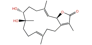 7R,8S-Dihydroxydeepoxysarcophytoxide