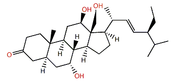 (22E)-7a,12b,18-Trihydroxy-5a-stigmast-22-en-3-one