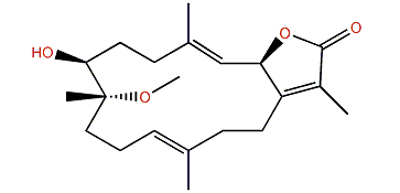 7b-Hydroxy-8a-methoxy-1(15),3,11-cembratrien-16,2-olide