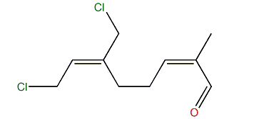 (2Z,6E)-8-Chloro-6-chloromethyl-2-methyl-2,6-octadienal