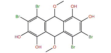 9,10-Dihydro-9,10-dimethoxy-3,4,7,8-tetrabromo-1,2,5,6-tetrahydroxyanthracene