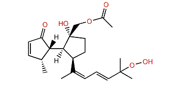 (4R,9S,E13,E17)-12-Acetoxy-4-hydroxy-18-hydroperoxy-4,10-seco-2,13(15),17-spatatrien-10-one