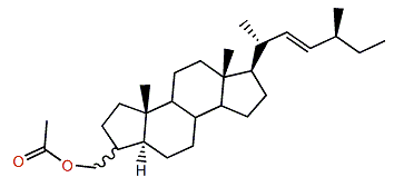 (22E,24S)-3xi-Acetoxymethyl-24-methyl-27-nor-A-nor-5a-cholest-22-ene