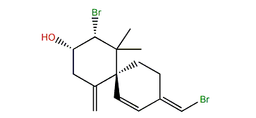 (E)-10,15-Dibromo-1,3(15),7(14)-chamigratrien-9-ol