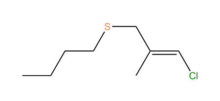 (E)-1-(3-Chloro-2-methylallylthio)-butane