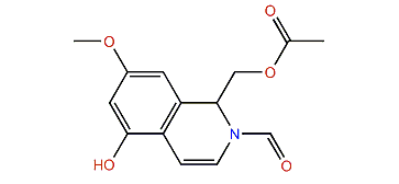 2-Formyl-1,2-dihydro-5-hydroxy-7-methoxyisoquinolin-1-yl-methyl acetate