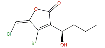 (R,E)-4-Bromo-5-(chloromethylene)-3-(1-hydroxybutyl)-2(5H)-furanone