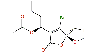 (R,S)-3-(1-Acetoxybutyl)-4-bromo-5-iodomethyl-5-methoxy-2(5H)-furanone
