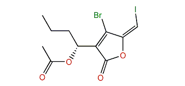 (R,Z)-4-Bromo-3-(1-acetoxybutyl)-5-(iodomethylene)-2(5H)-furanone