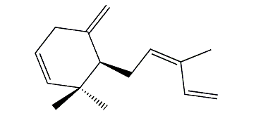 (R,Z)-3,3-Dimethyl-5-methylene-4-(3-methylpenta-2,4-dien-1-yl)cyclohex-1-ene