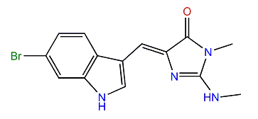 (Z)-5-1-[(6-Bromo-1H-indol-3-yl)-methylidene]-3,5-dihydro-3-methyl-2-(methylamino)-4H-imidazol-4-one