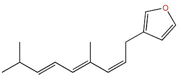 3-((2Z,4E,6E)-4,8-Dimethylnona-2,4,6-trienyl)-furan