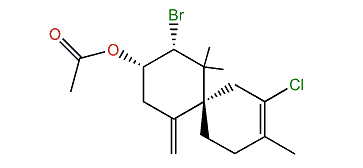 2-Bromo-8-chloro-1,1,9-trimethyl-5-methylenespiro[5.5]-undec-8-en-3-yl acetate